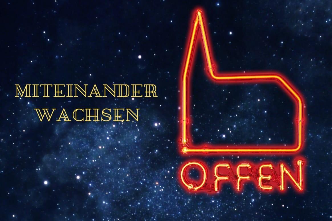 Logo Nacht der offenen Kirch e26 mit Schriftzug 'Miteinander wachsen'