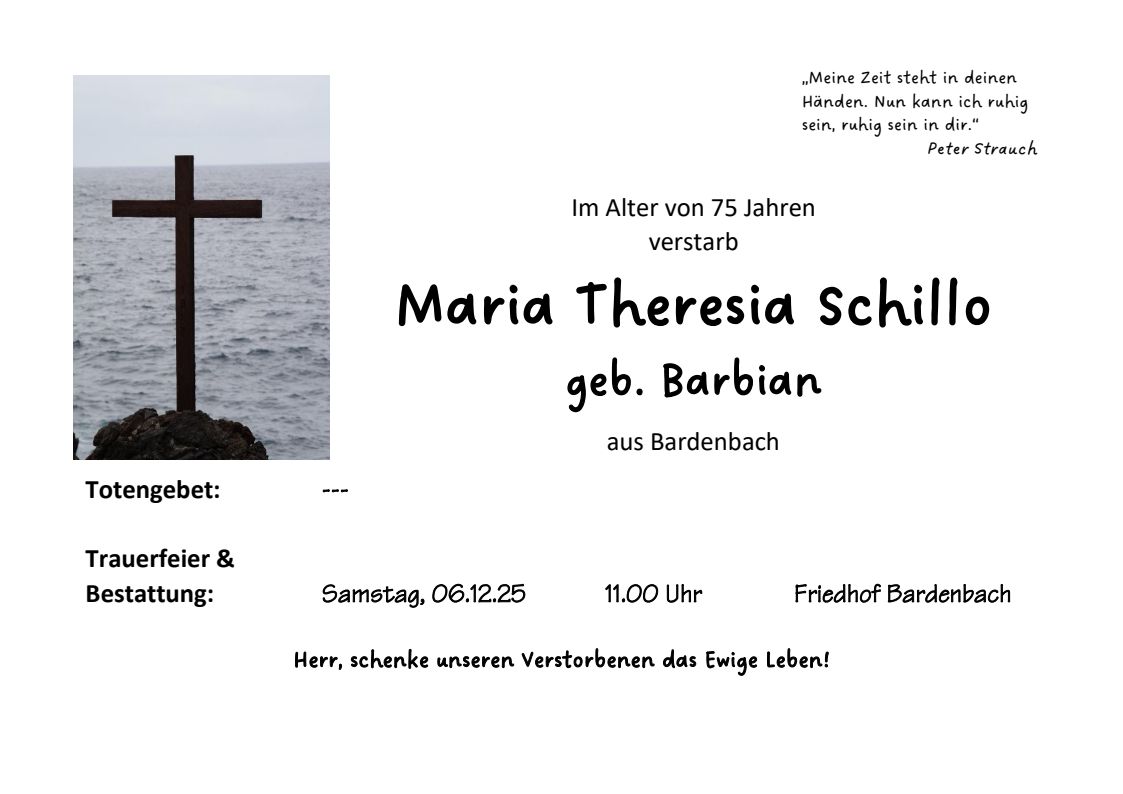 Ba Maria Theresia Schillo