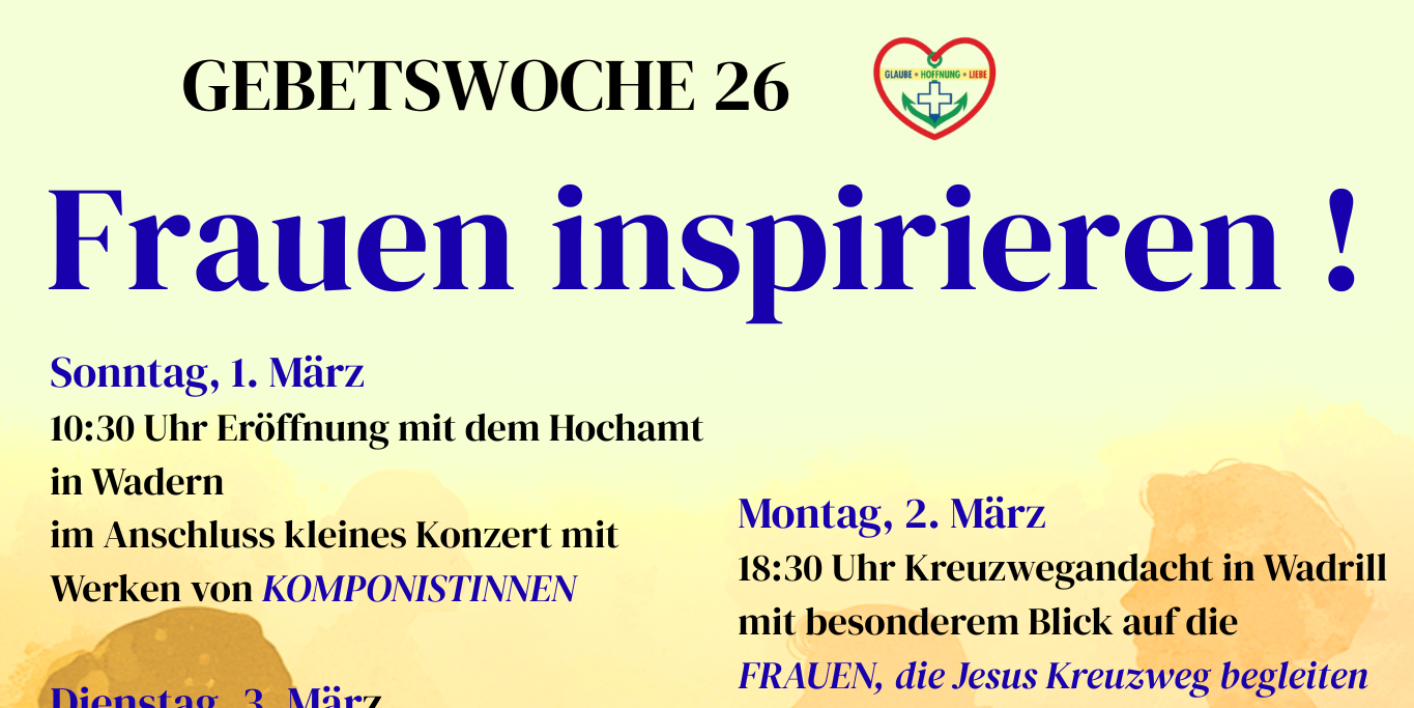 Gebetswoche 26 Frauen inspirieren