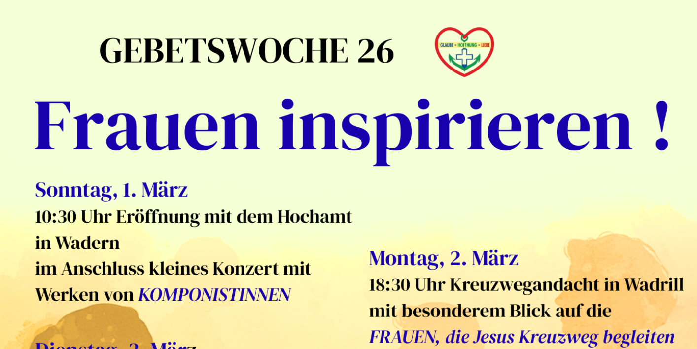 Gebetswoche 26 Frauen inspirieren