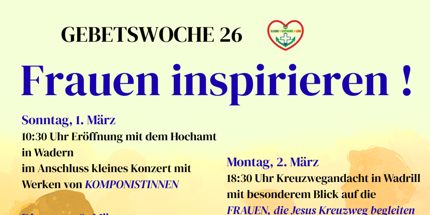 Gebetswoche 26 Frauen inspirieren