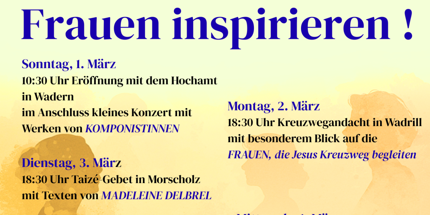 Gebetswoche 26 Frauen inspirieren