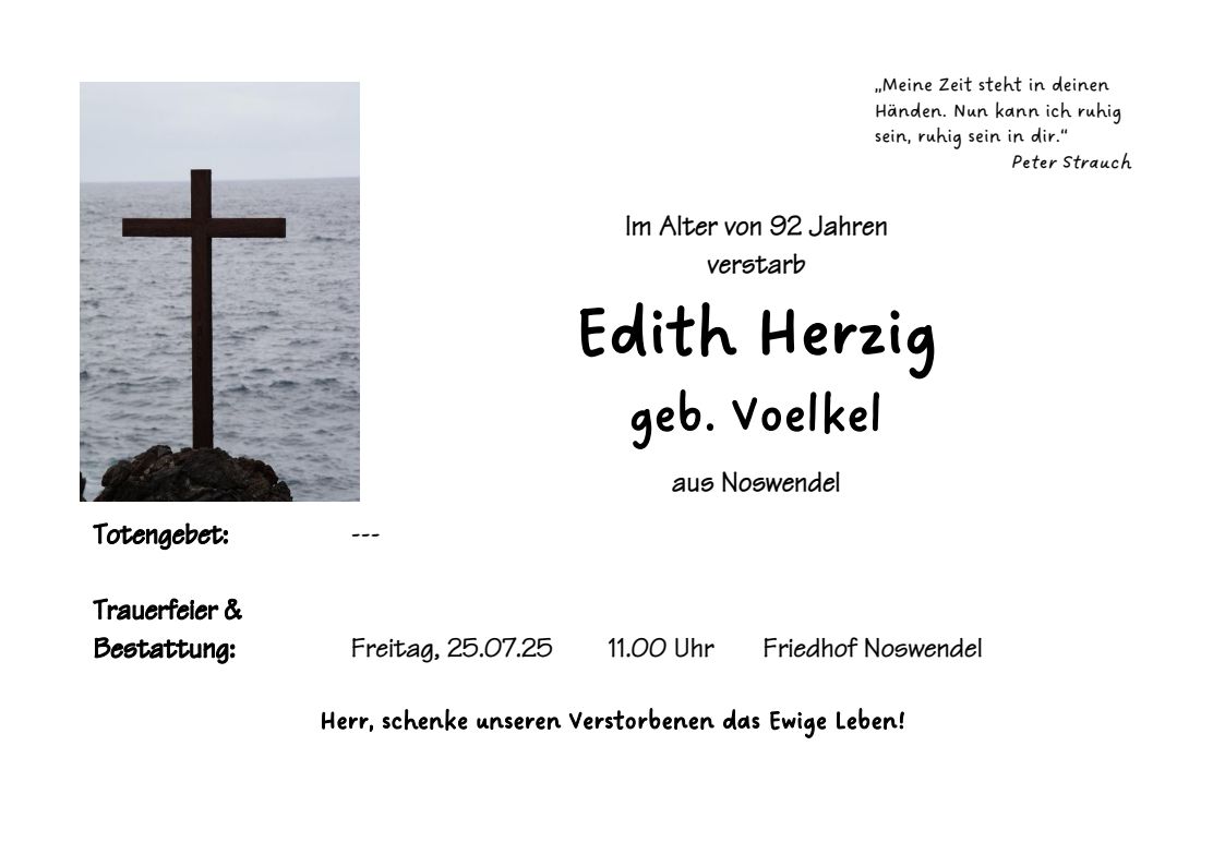 No Edith Herzig
