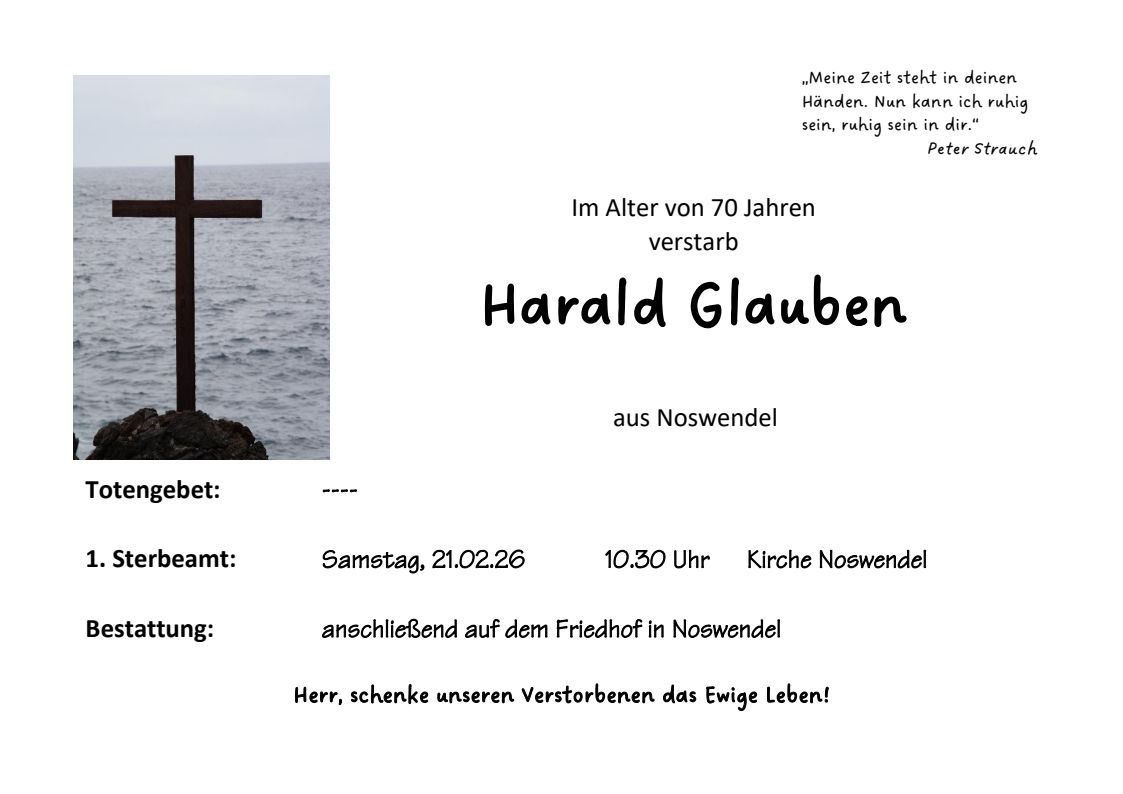 No Harald Glauben