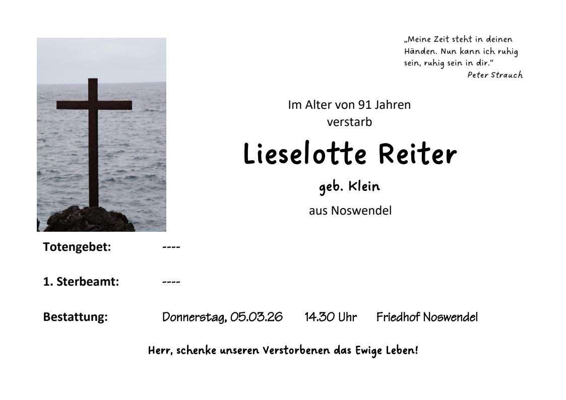 No Lieselotte Reiter
