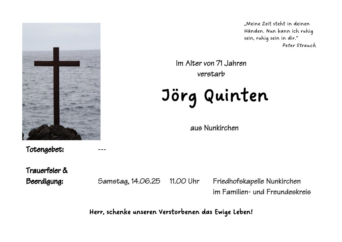 Nu Jörg Quinten ganz neu