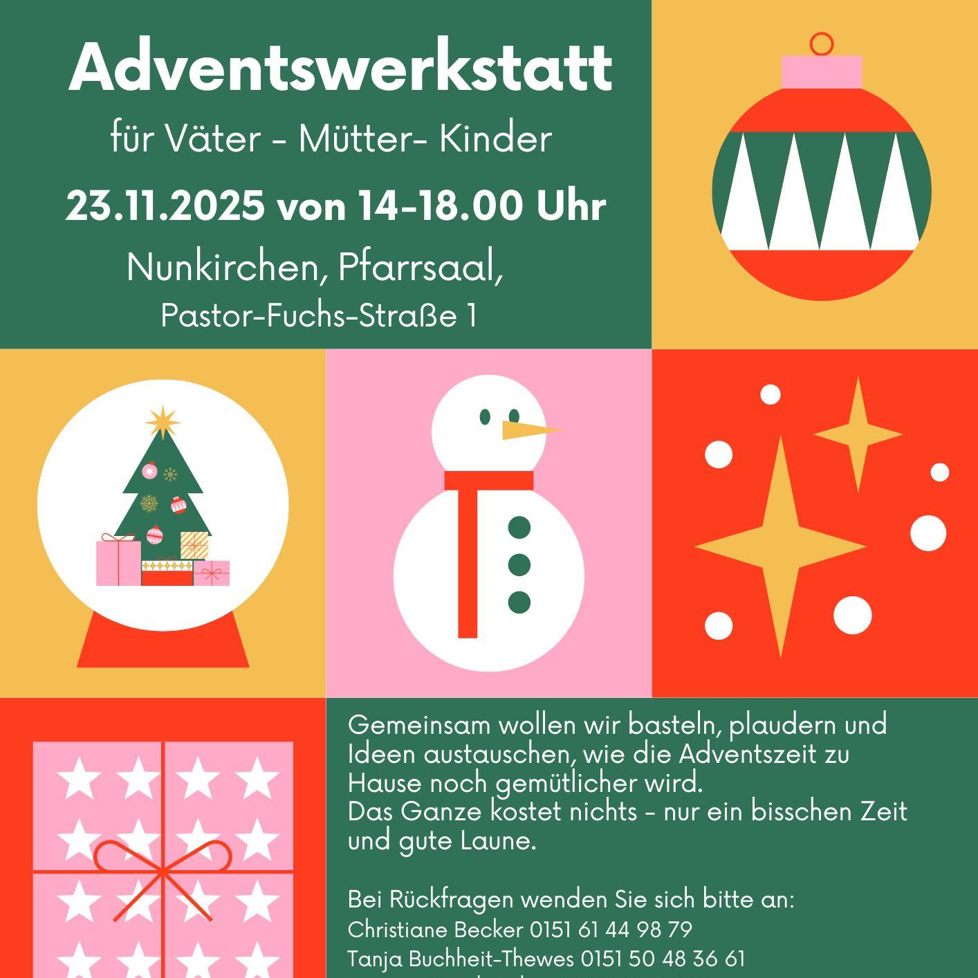 Plakat Einladung Adventswerkstatt