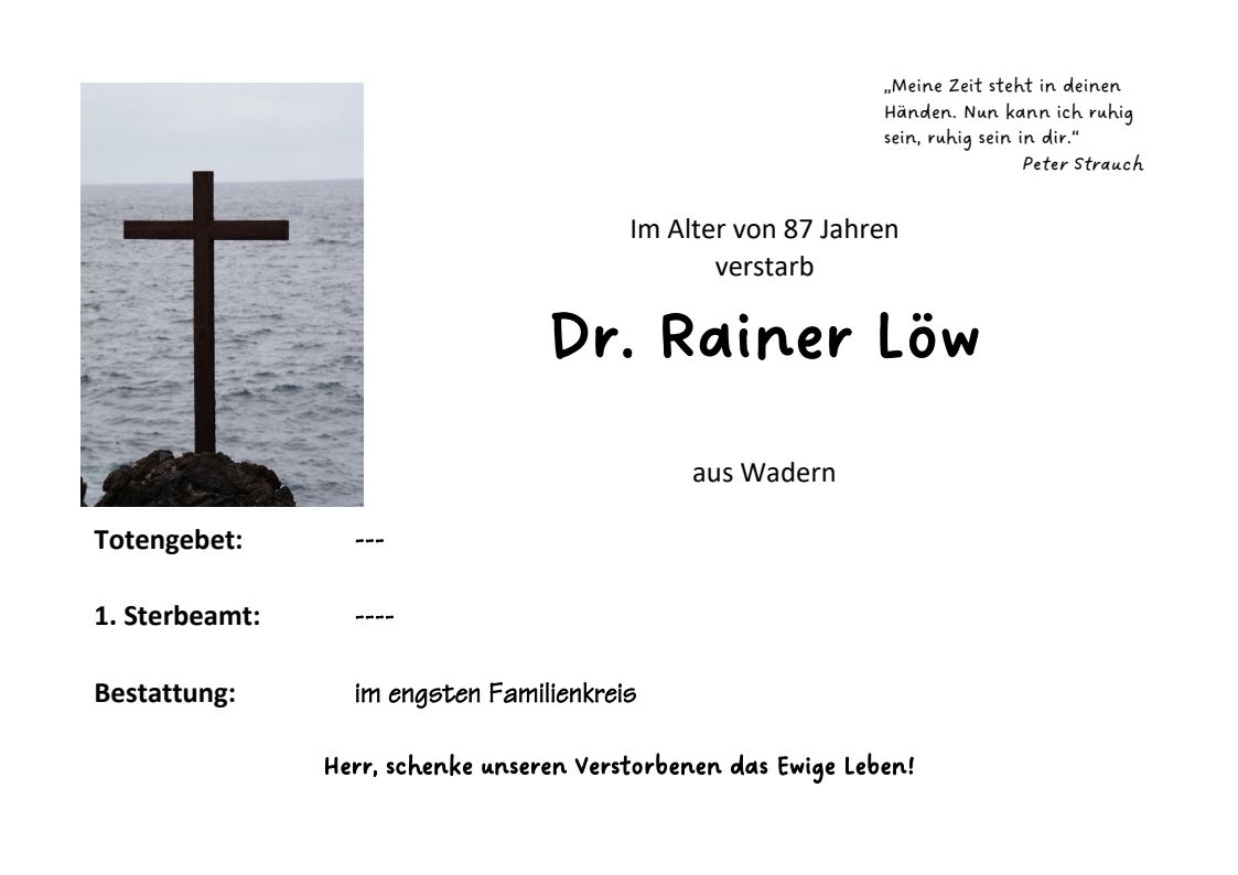 Wa Dr. Rainer Löw