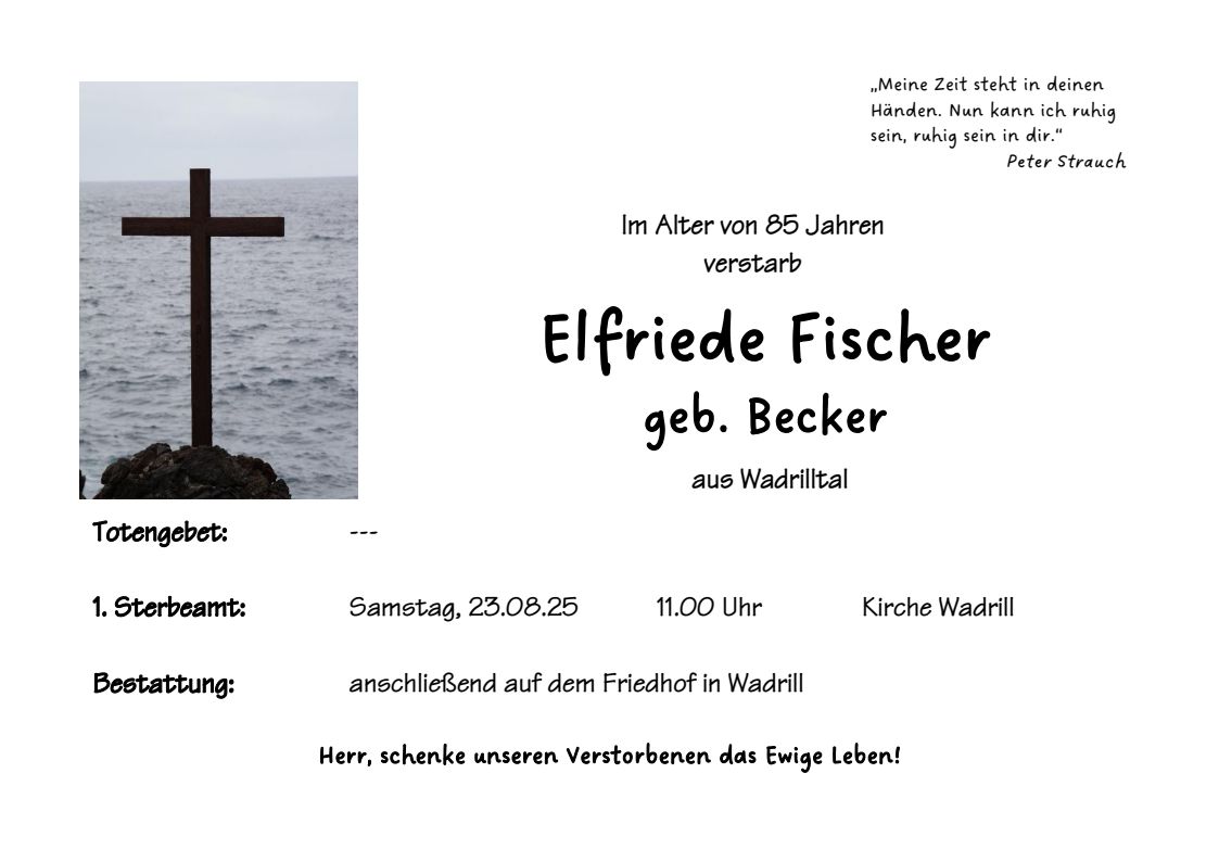 Wdr Elfriede Fischer