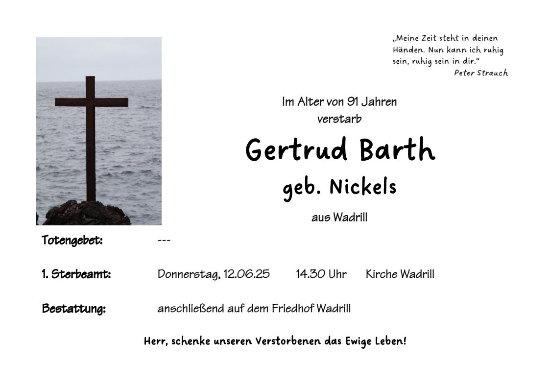 Wdr Gertrud Barth