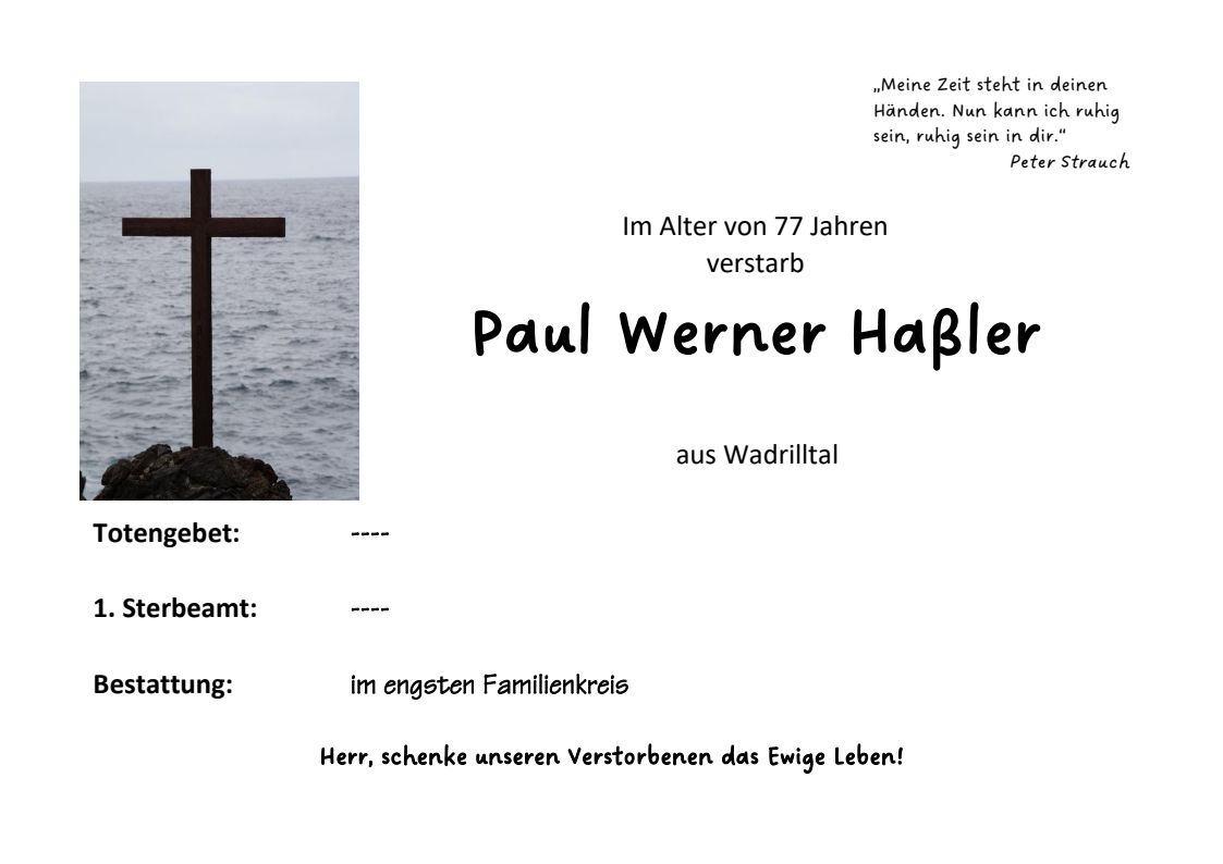 Wdr Paul Werner Haßler
